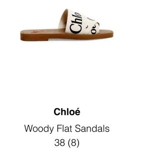 Chloe Cream and Brown Woody Flat Sandals